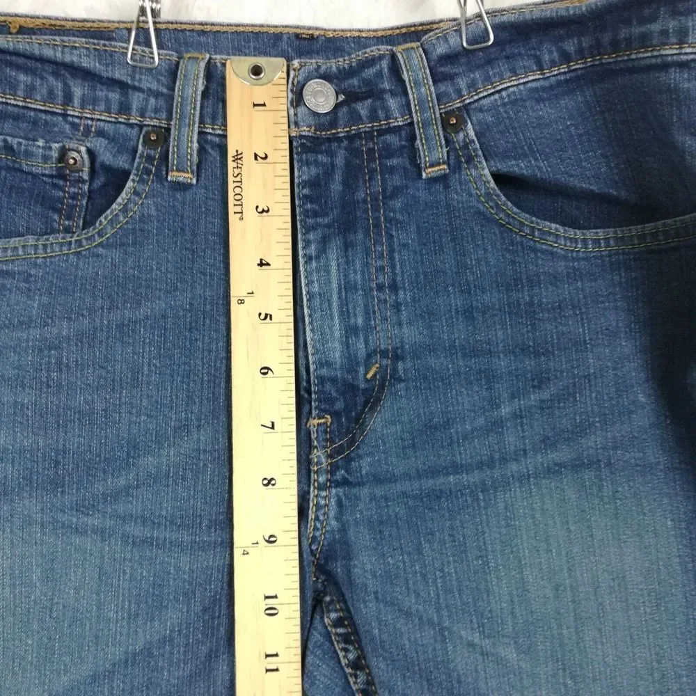 Levi's Mens Jeans 502 Taper Fit‎ Denim Blue Medium Wash Whiskering 31x32